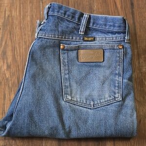 Wrangler Men Jeans Straight Blue Denim